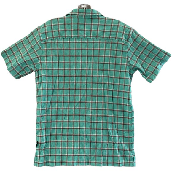 Patagonia Organic Cotton Plaid Short Sleeve Button Up Shirt Mens Small - Picture 2 of 4